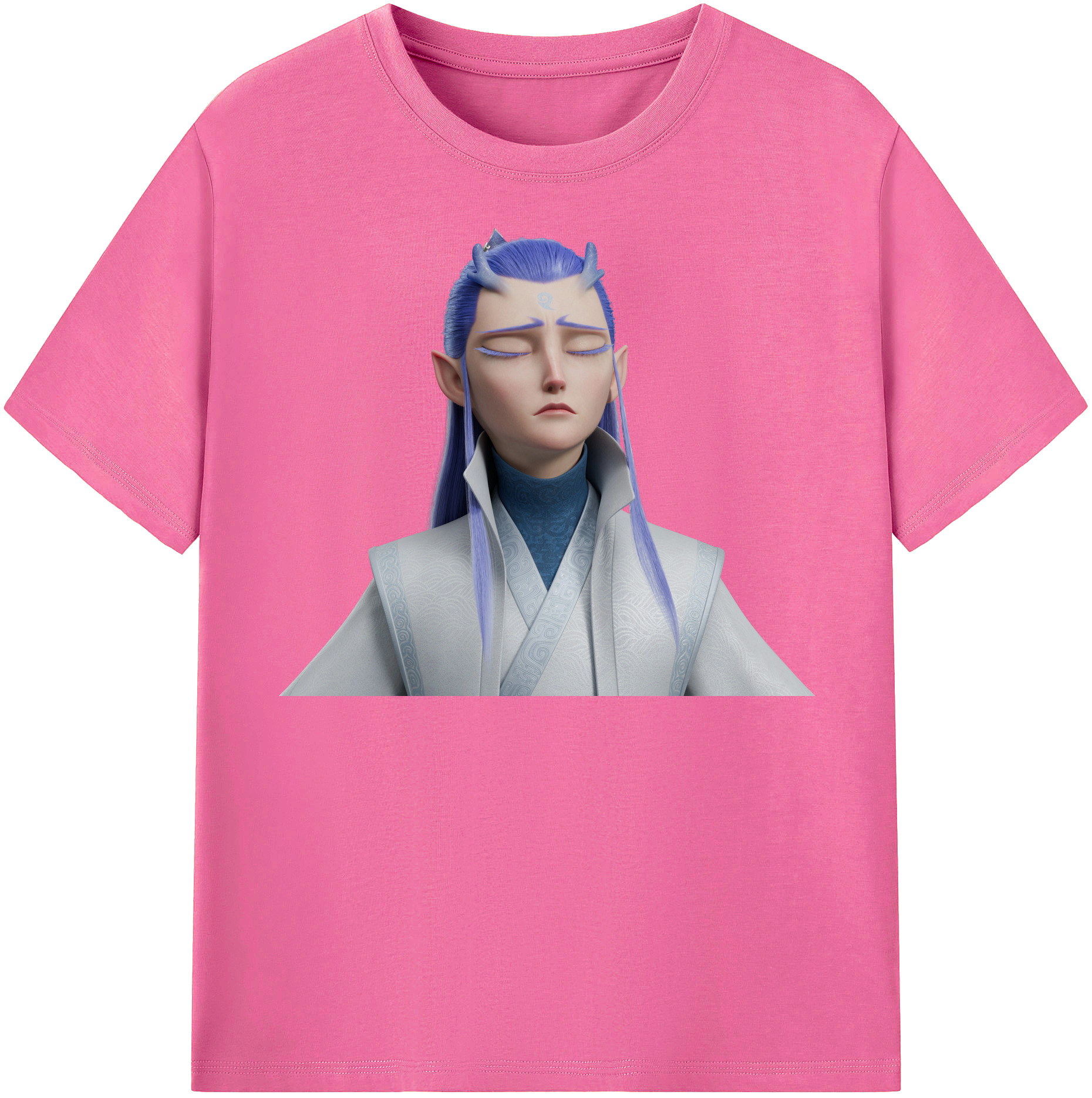 （画像用） Ne Zha 2 ナタ 魔童の大暴れ レディースカジュアルプリントTシャツ（綿100％）